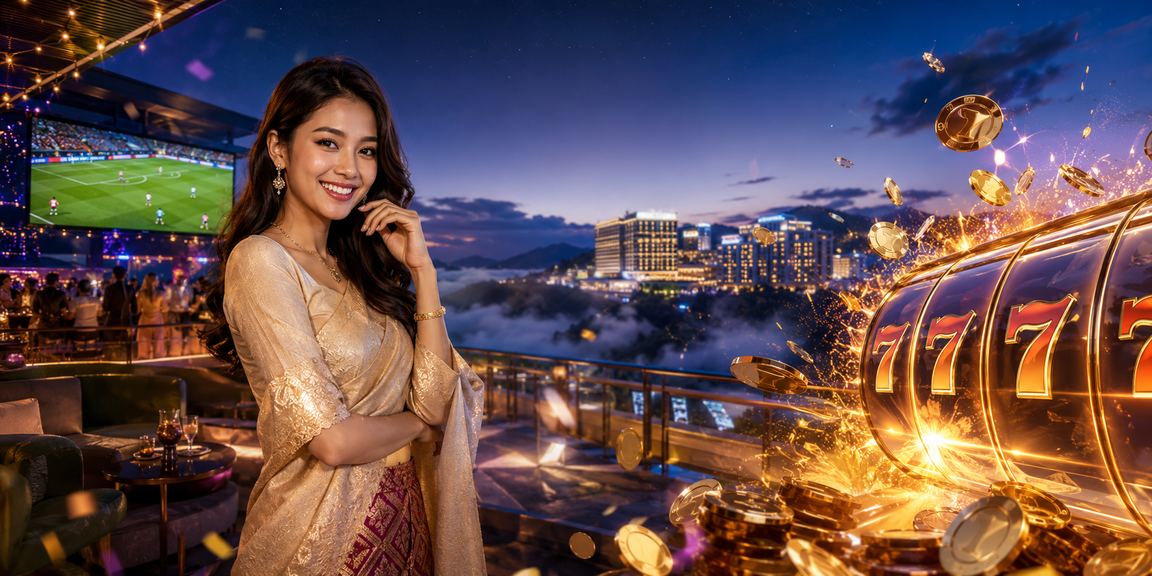 Pertaruhan bola sepak di Genting Highlands dengan pemandangan malam