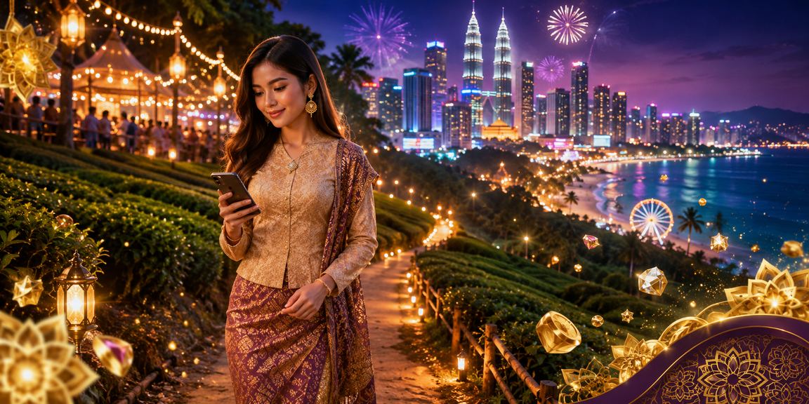 Pengguna Kuala Lumpur mengakses kasino mudah alih semasa perayaan Hari Raya