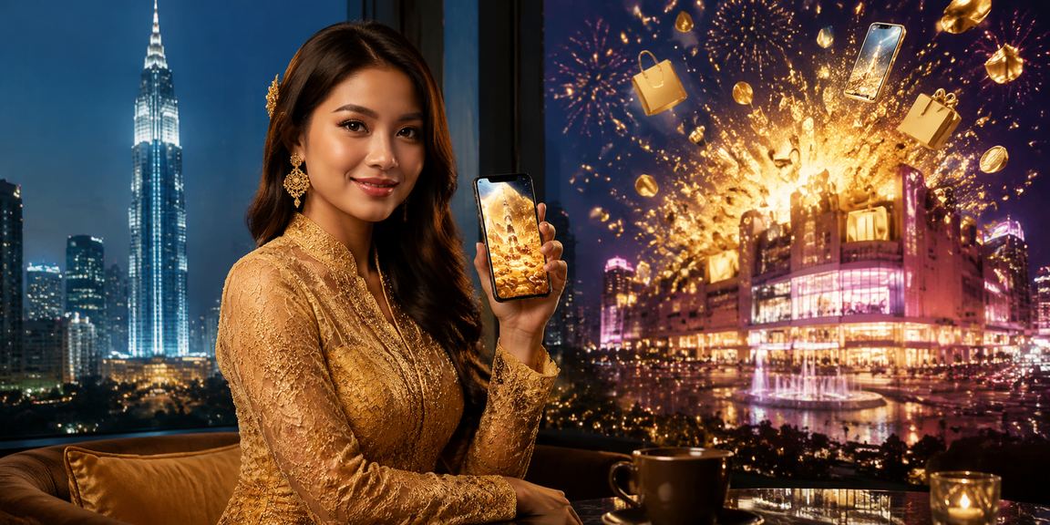Pengguna Kuala Lumpur mengakses kasino mudah alih dengan pakaian kebaya tradisional
