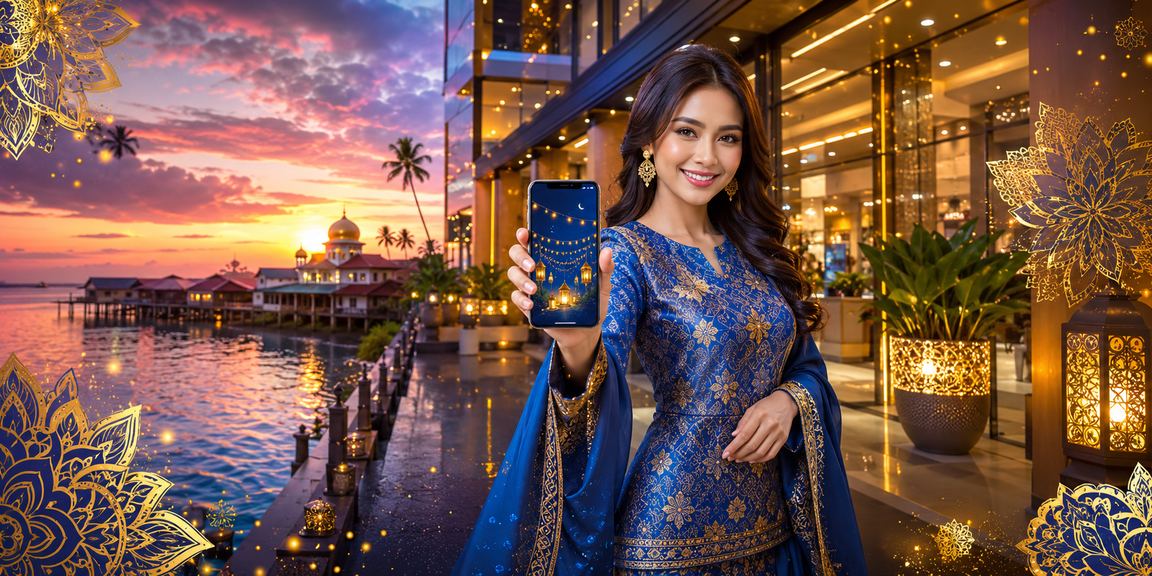 Pengguna Malaysia berpakaian baju kurung menggunakan platform 216 secara bertanggungjawab